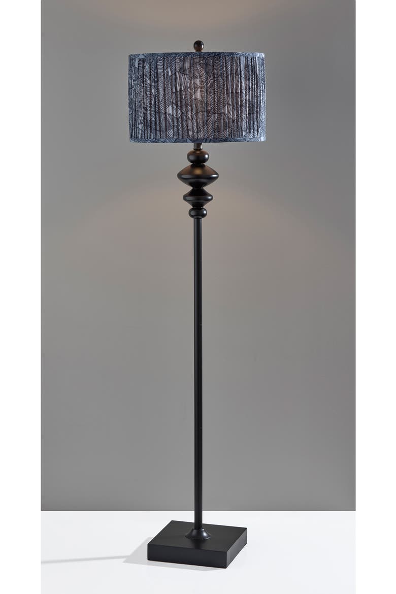 Samira Floor Lamp, Alternate, color, BLACK