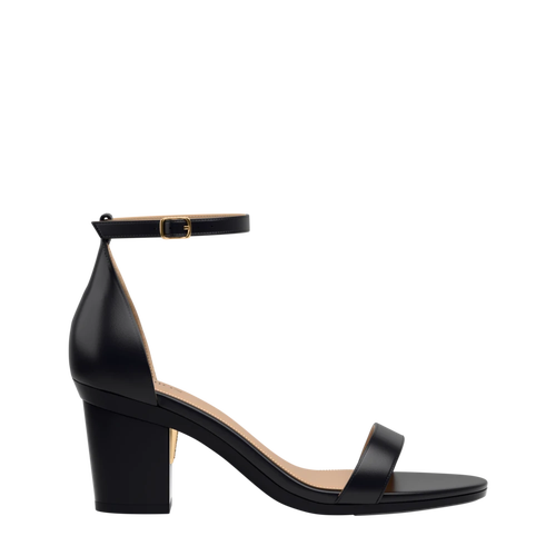 Pashion Footwear The Pashionista 3" Block Heel In Coal Leather