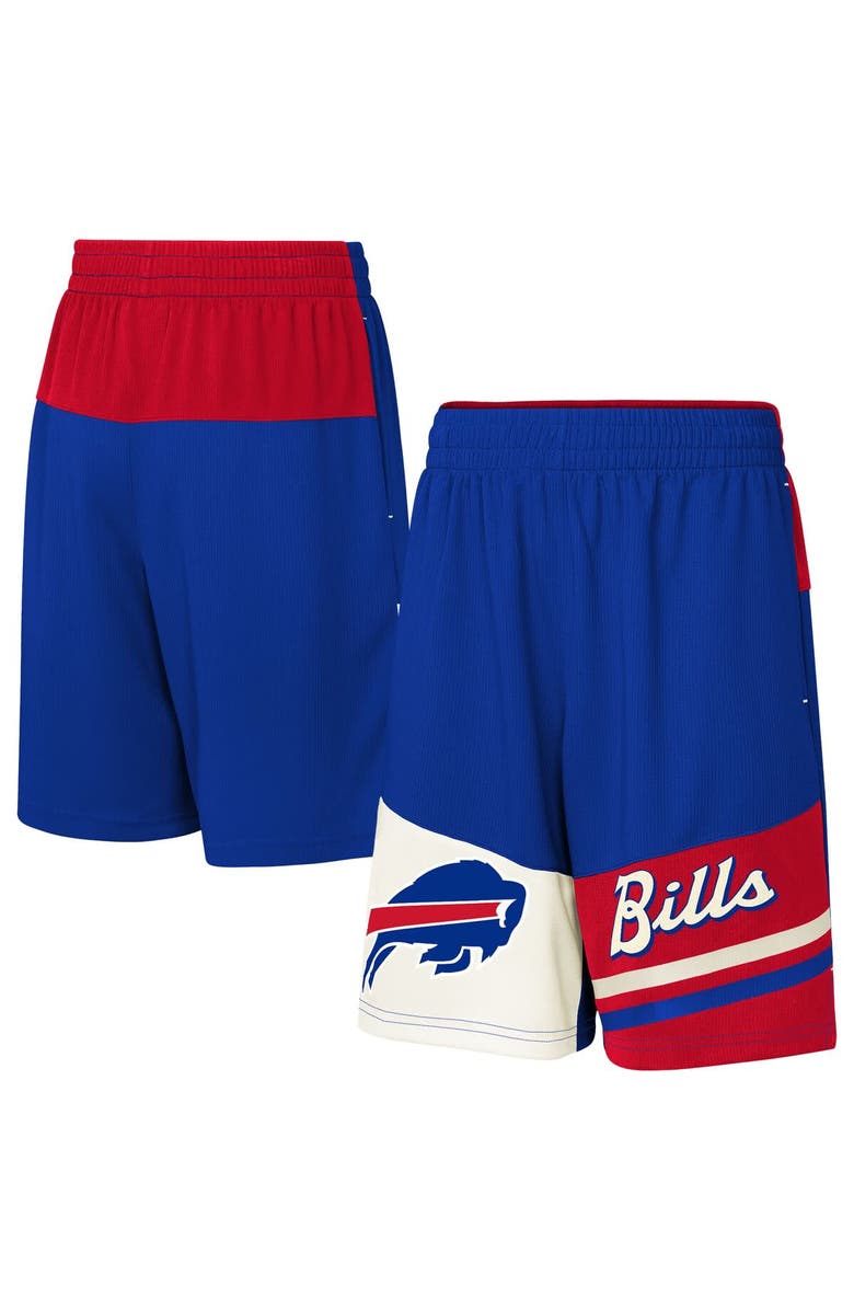 Outerstuff Youth Royal Buffalo Bills Fandemonium Mesh Shorts, Main, color, 
