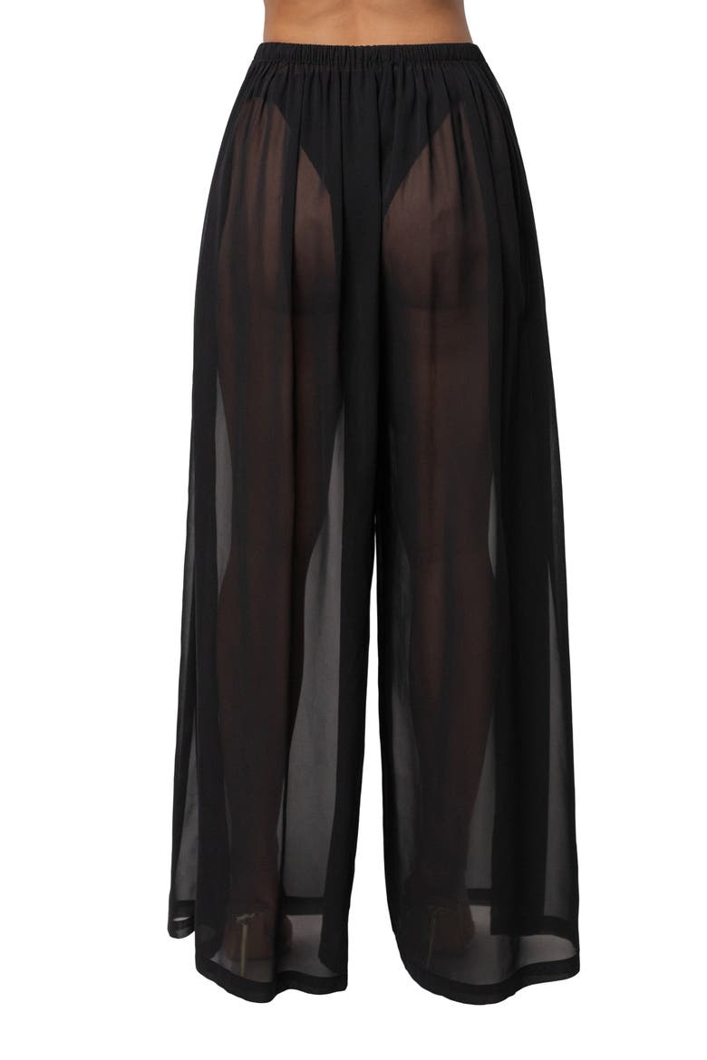 Resort Glow Chiffon Pant, Alternate, color, Black