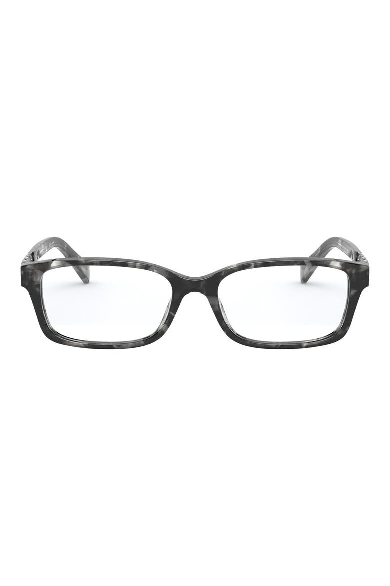 52mm Rectangular Optical Glasses, Main, color, GREY TORT