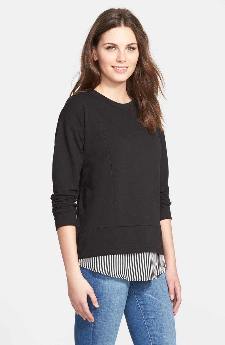 Loyal Hana 'Alex' Layered Look Maternity/Nursing Sweatshirt, Alternate, color,