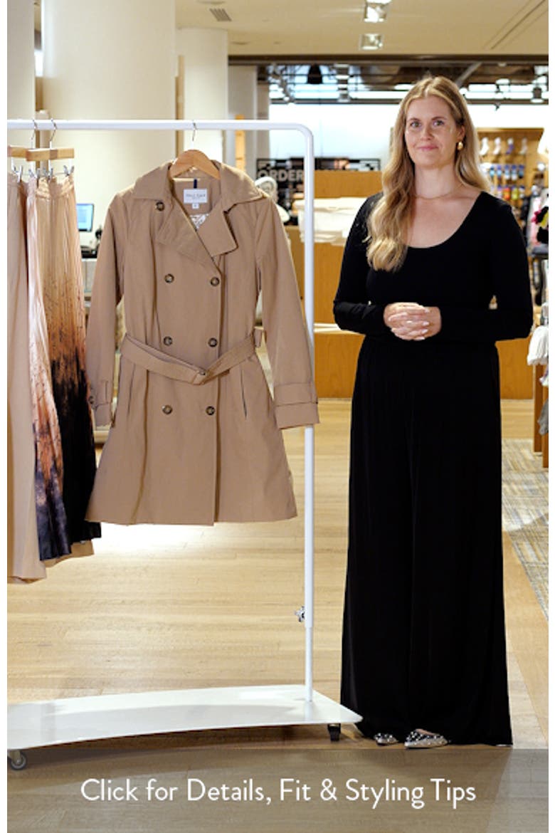 Water Resistant Twill Hooded Trench Coat video