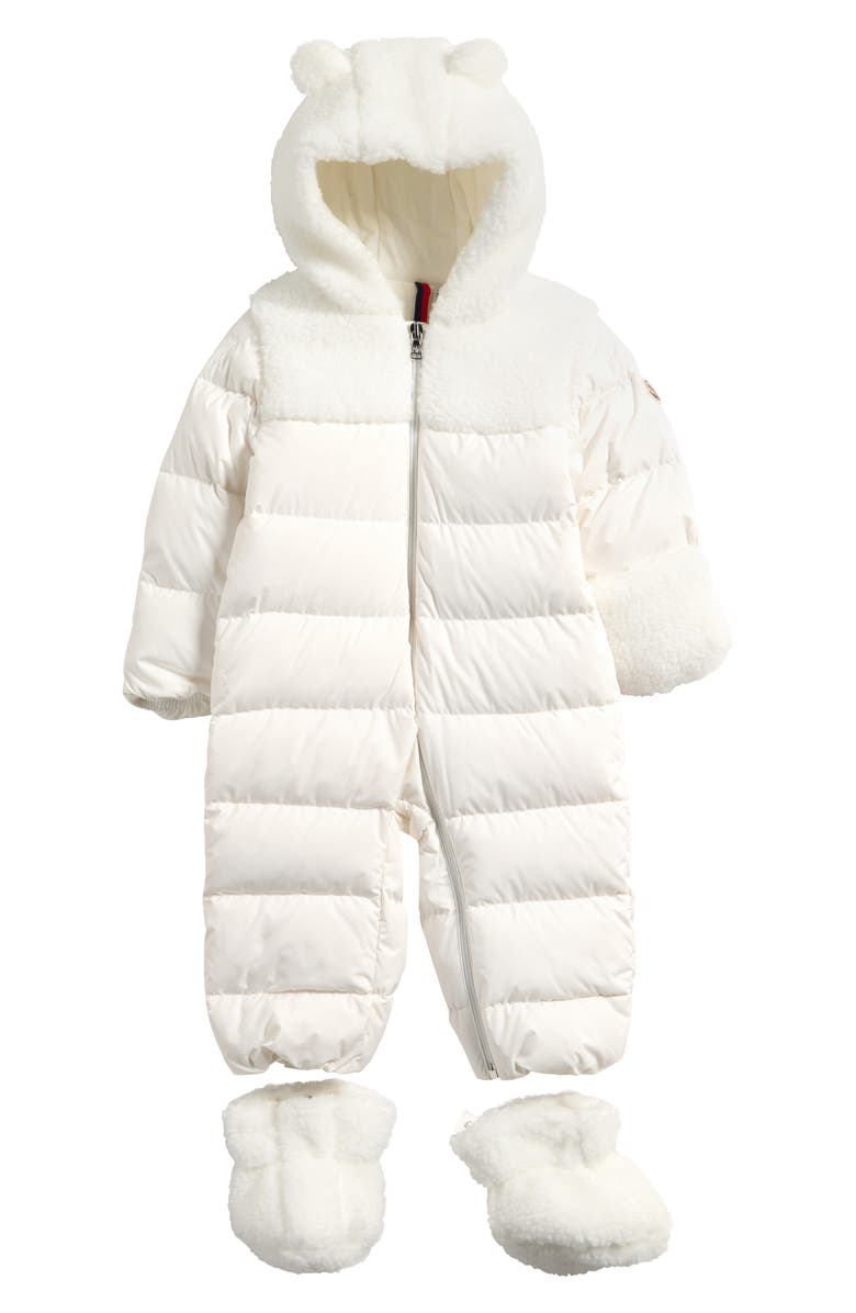 Moncler Kids' Osof Down Snowsuit, Main, color, White