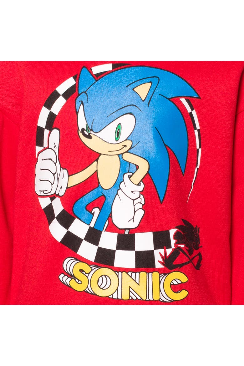 Sonic the Hedgehog 2-Piece Fleece Hoodie and Pants Set, Alternate, color, Sonic Red Black