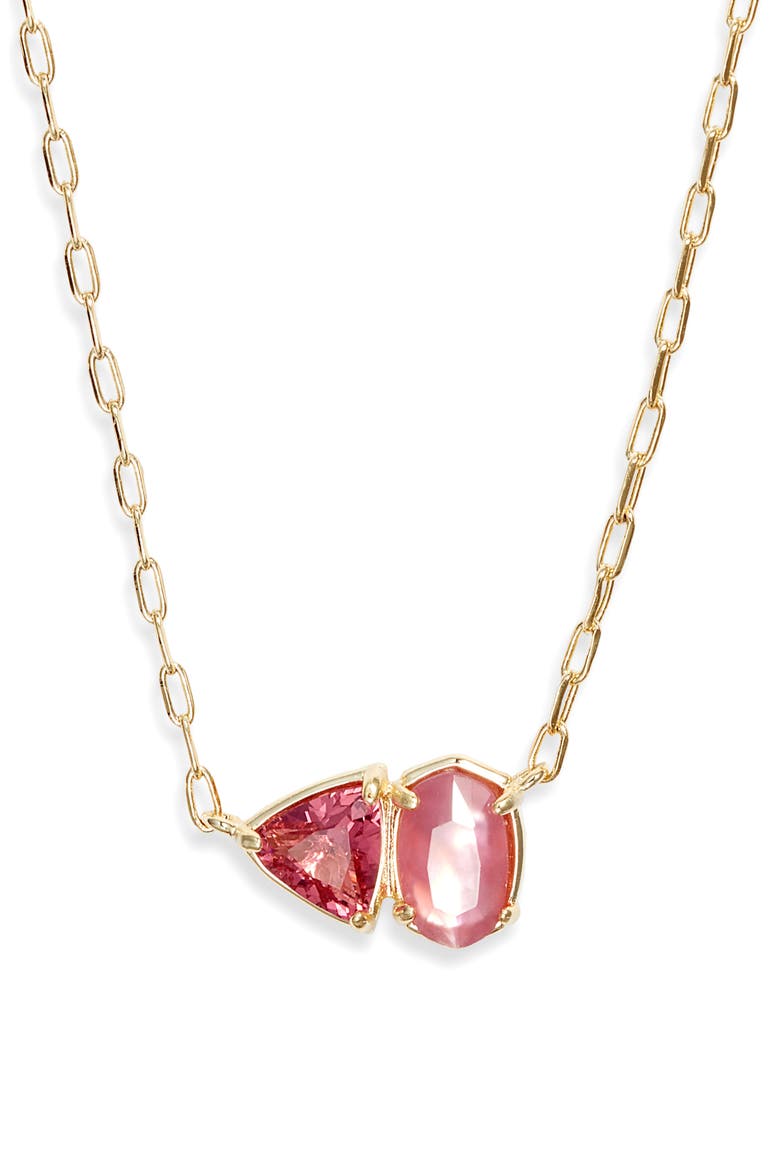 Tatum Pendant Necklace, Main, color, GOLD PINK MIX