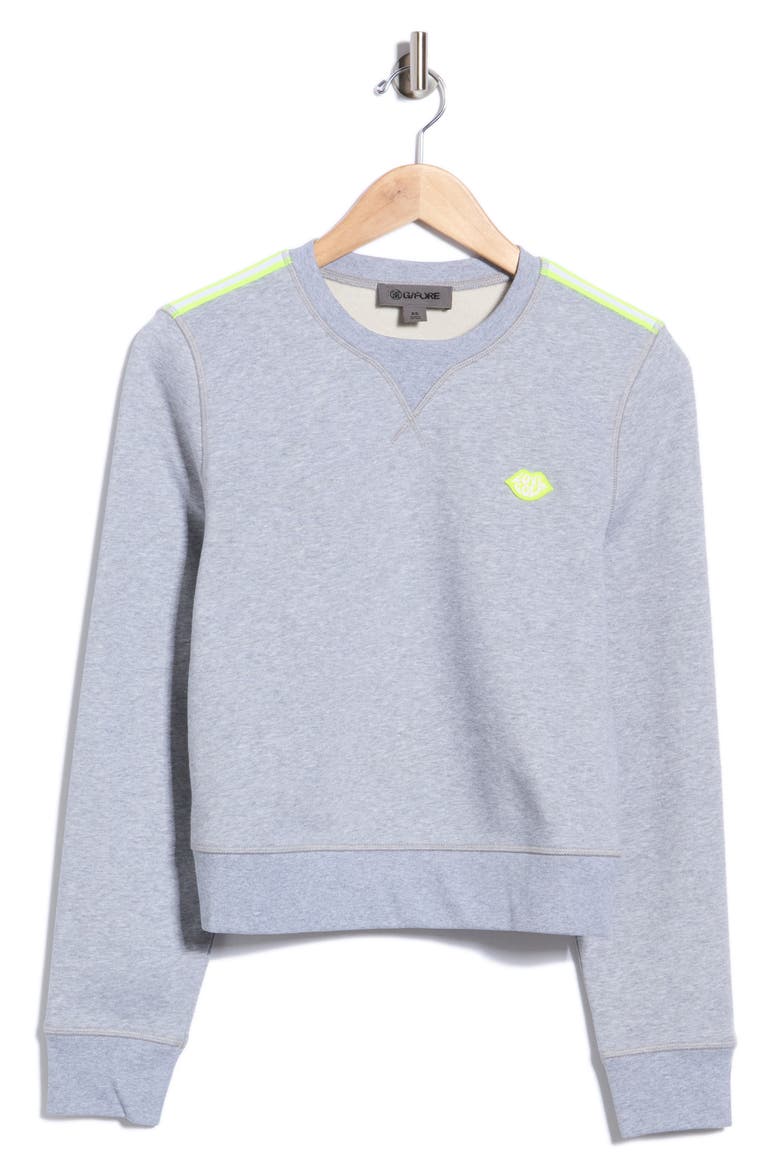 Brushed Back French Terry Sweatshirt, Alternate, color, MELANGE GREY
