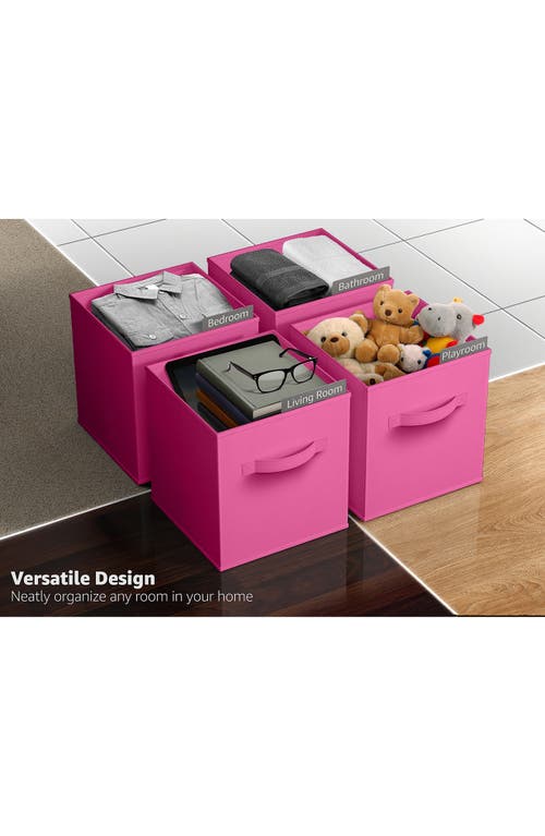 Sorbus 8-piece Foldable Cube Bins In Deep Pastel