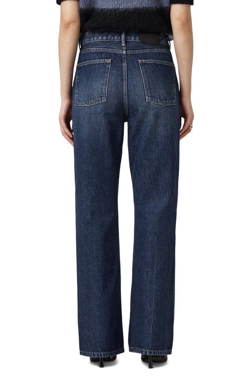 Allsaints Mathilde High Rise Bootcut Jeans In Dark Indigo In Black
