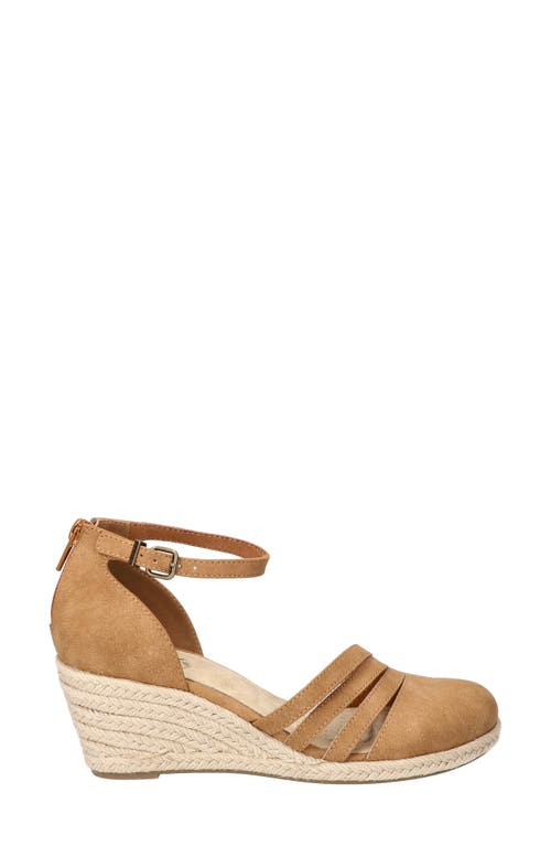 EASY STREET EASY STREET DAYTONA ANKLE STRAP ESPADRILLE PLATFORM WEDGE
