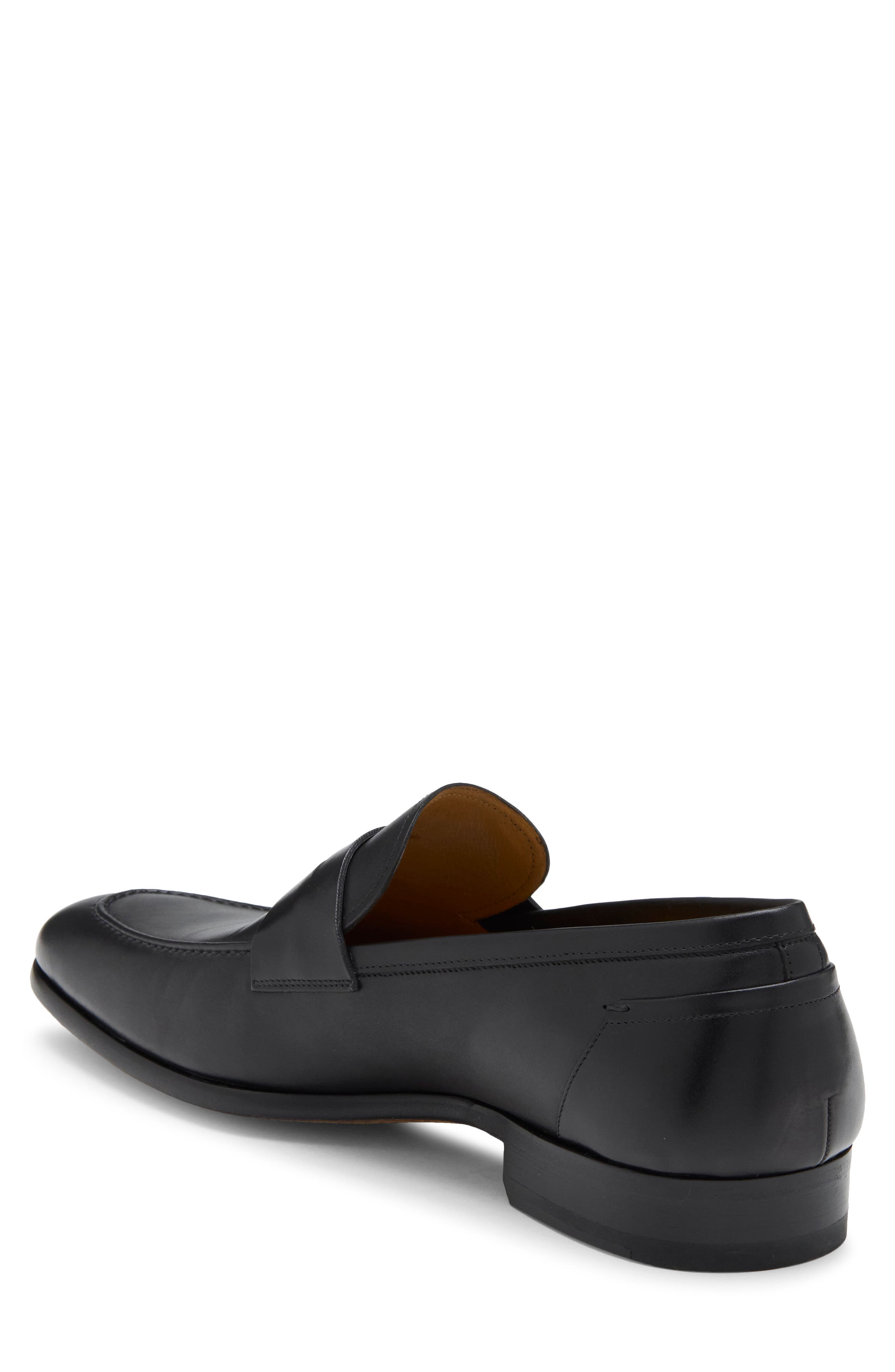 Marcell Leather Penny Loafer, Alternate, color, BLACK