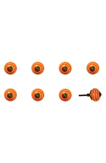 Kinetic 8-pack Knobs In Orange Stripesz