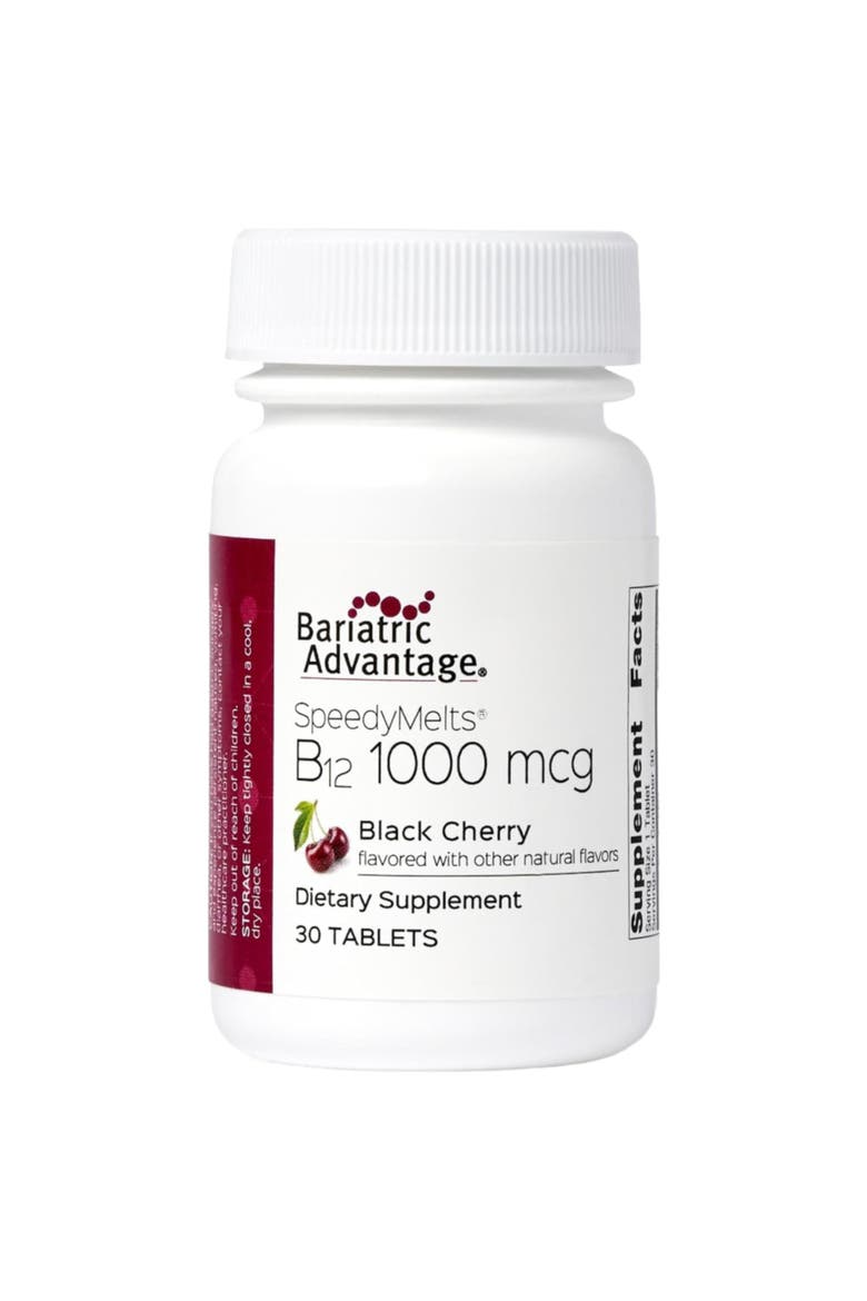 B-12 Speedy Melts Vitamin B12 1000 mcg Supplement Black Cherry 30 Count, Main, color, None
