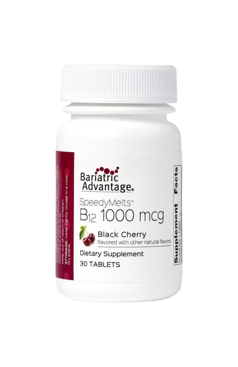B-12 Speedy Melts Vitamin B12 1000 mcg Supplement Black Cherry 30 Count