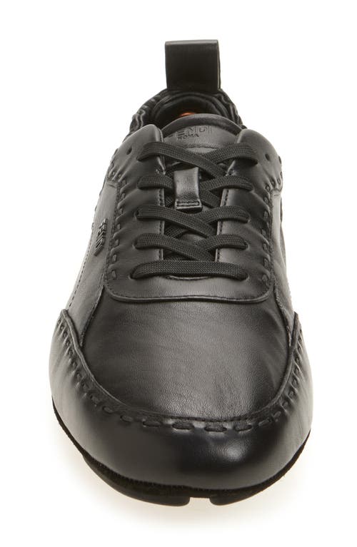 Fendi Fit Low-top Sneakers In Black Leather In Black
