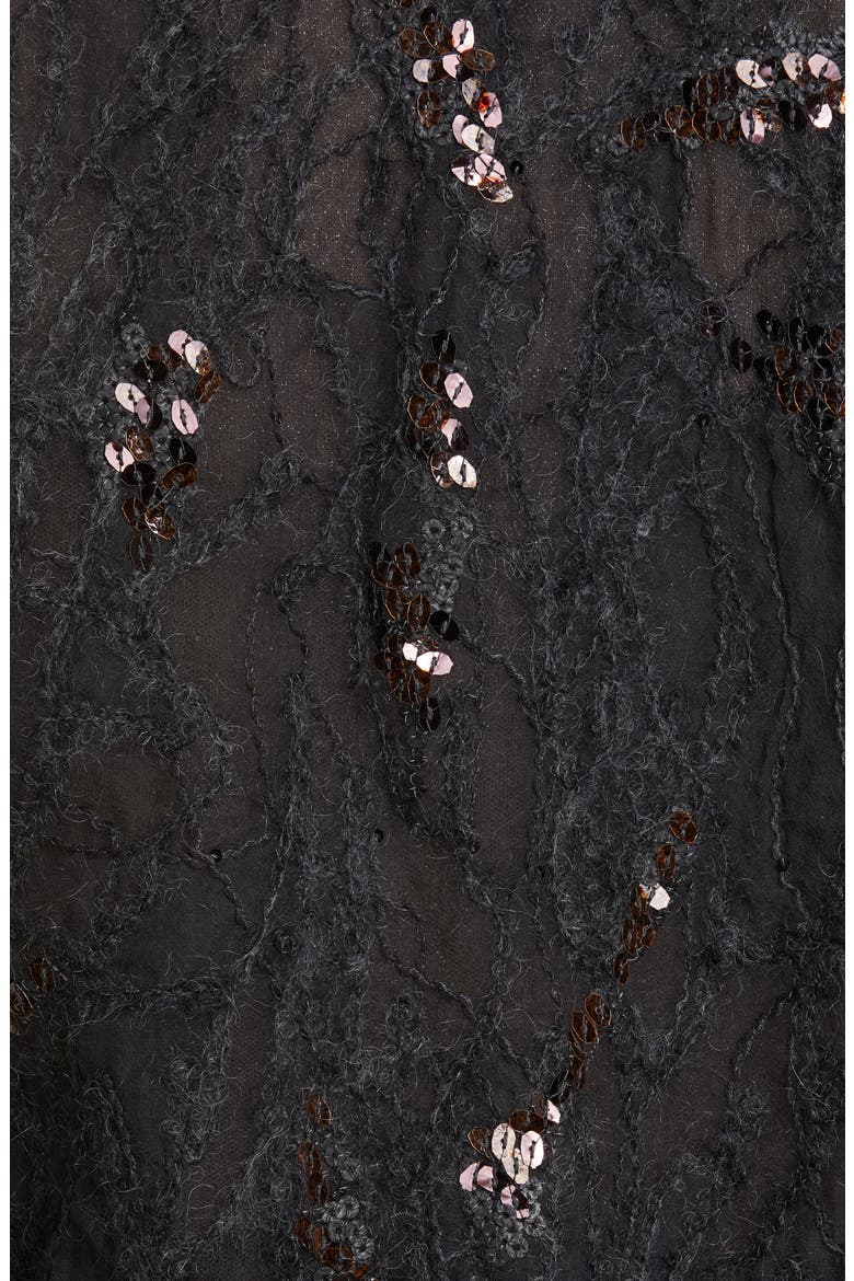 Embellished Silk Tulle Bomber Jacket, Alternate, color, VOLCANO