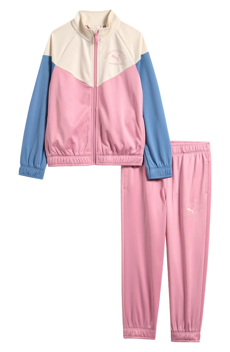 PUMA Kids' Tricot Track Jacket & Pants Set, Main, color, Beyond Pink
