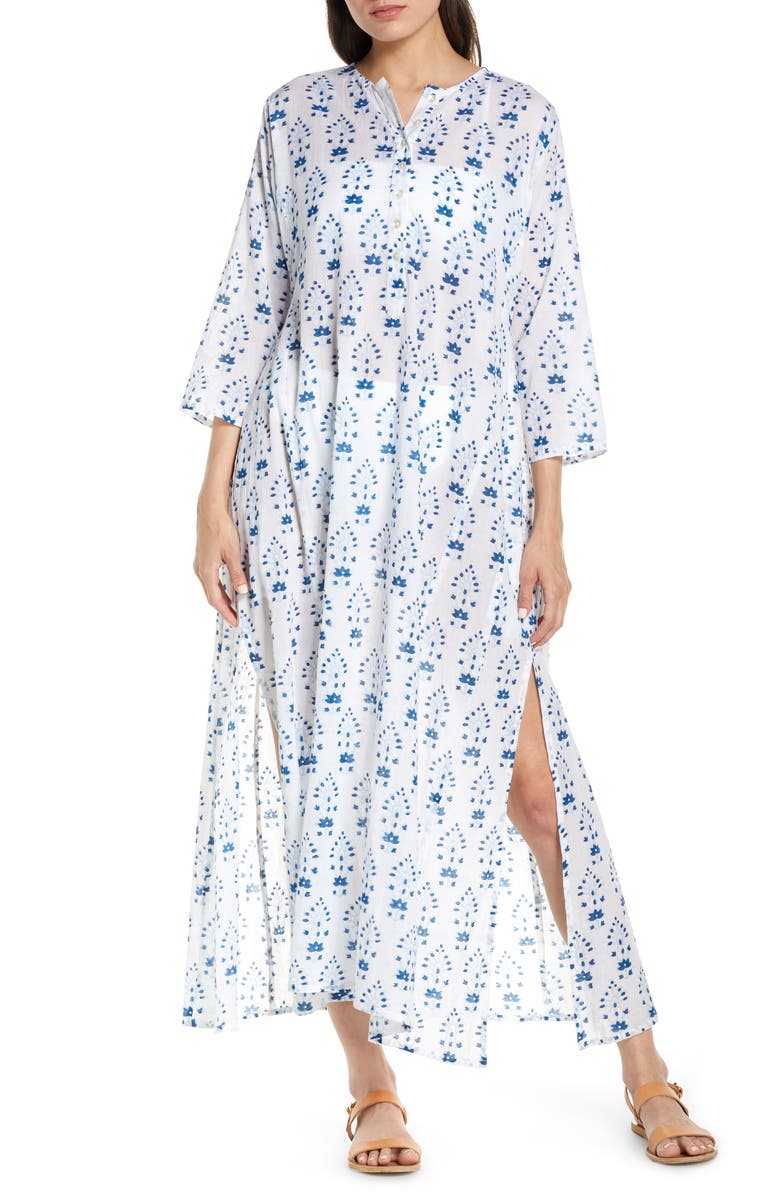 Roller Rabbit Printed Long Cover-Up Dress, Main, color, 