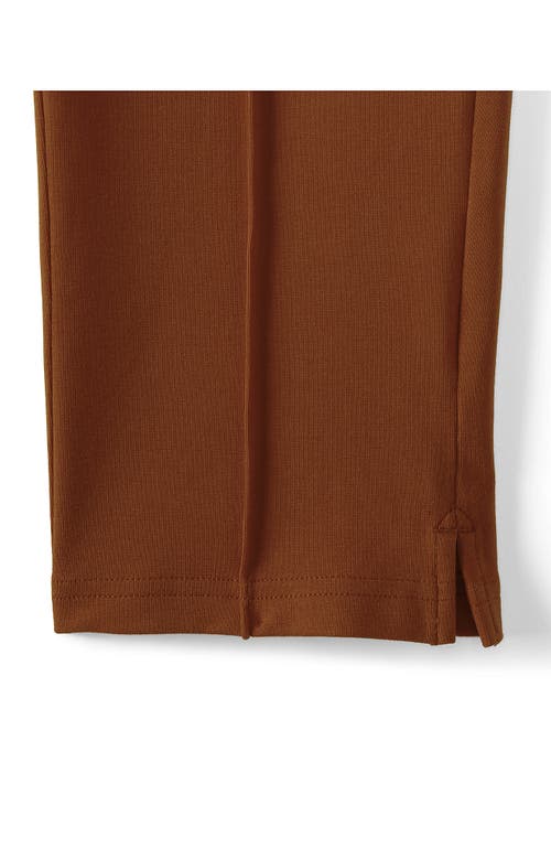 Lands' End Starfish High Rise Pintuck Capri Pants In Brown