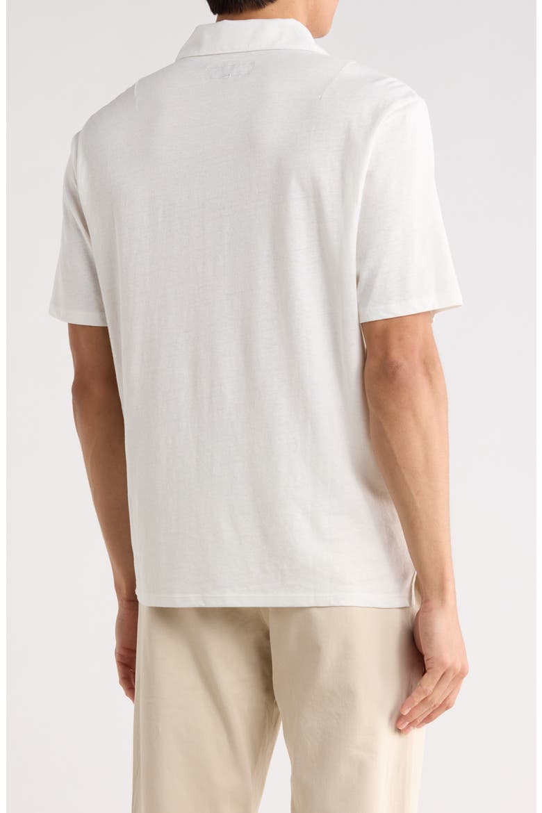 Classic Cotton & Linen Polo, Alternate, color, IVORY