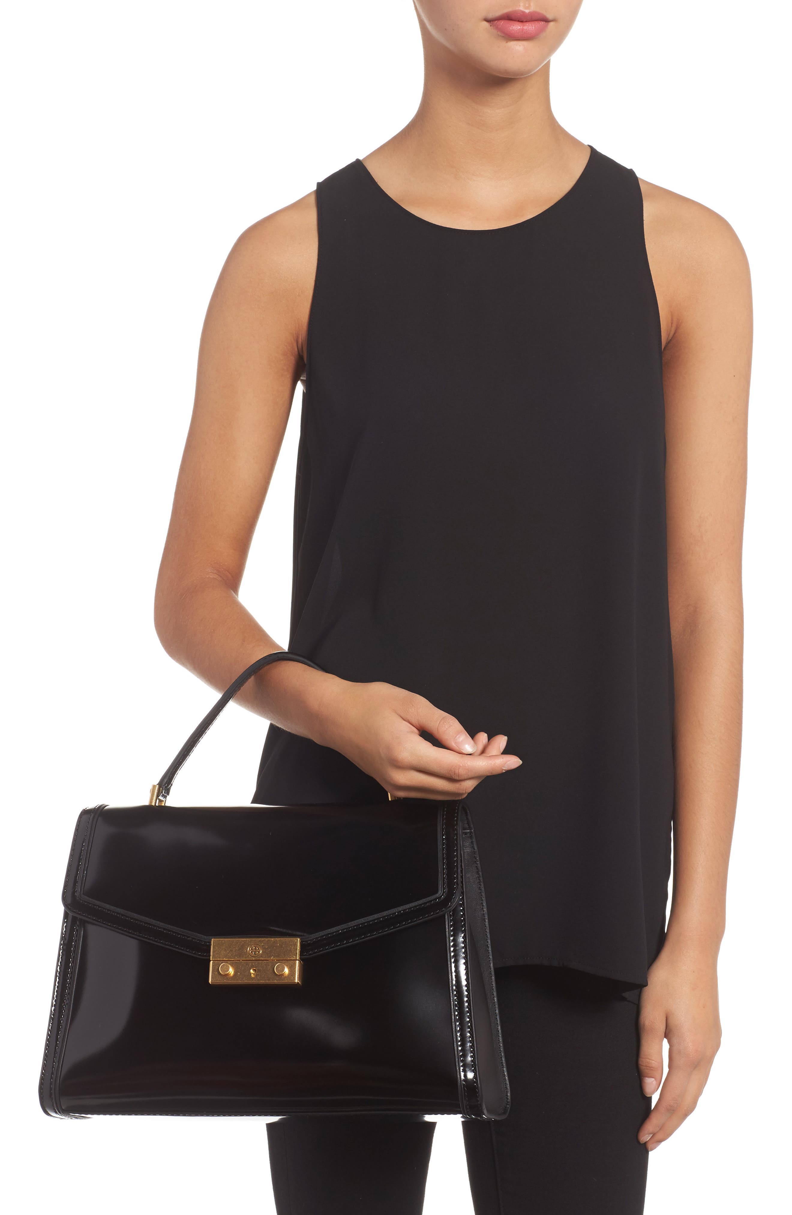 Tory Burch Juliette Leather Satchel, Alternate, color, 