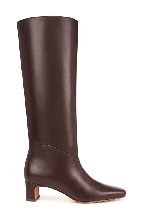 Vince Calfskin Kitten-heel Knee Boots In Ganache