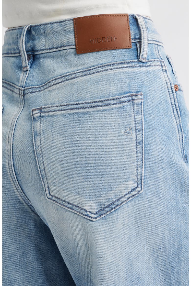 Cuffed Wide Leg Jeans, Alternate, color, MEDIUM WASH
