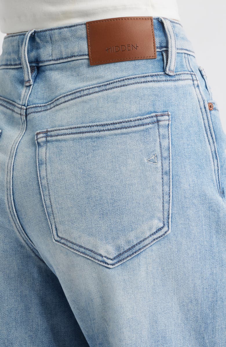 HIDDEN JEANS Cuffed Wide Leg Jeans, Alternate, color, Medium Wash