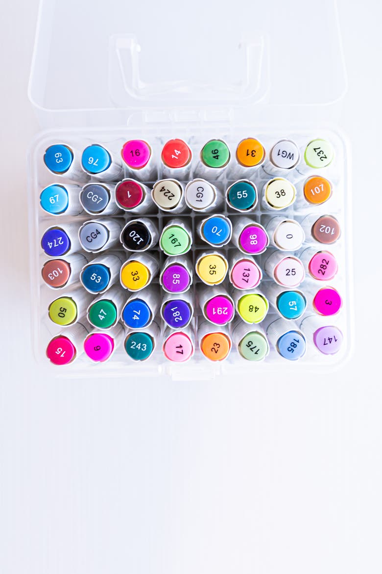 48-Piece Dual Tip Alcohol Markers Set, Alternate, color, Multicolor