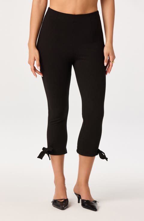 Eliza Tie Cuff Capri Pants
