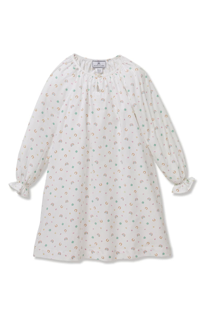 Petite Plume Delphine Good Luck Charms Nightgown, Alternate, color, White