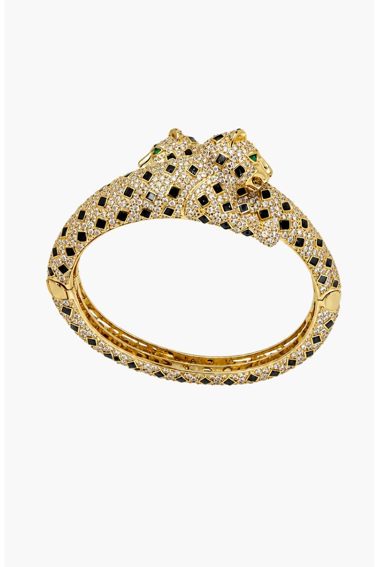 Empress Panther Bangle, Main, color, Gold