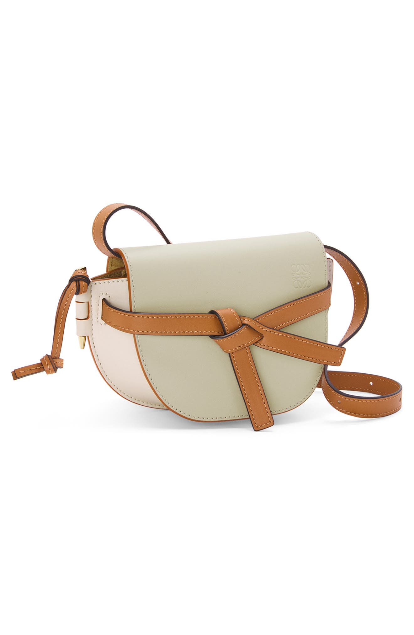 Loewe Mini Gate Leather Convertible Crossbody Bag, Alternate, color, 