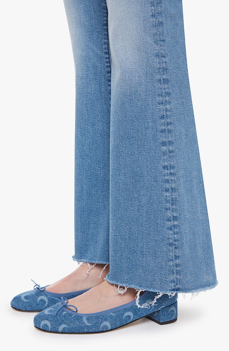 MOTHER The Weekend Fray Hem Flare Jeans, Alternate, color, Ride Hard Live Louder