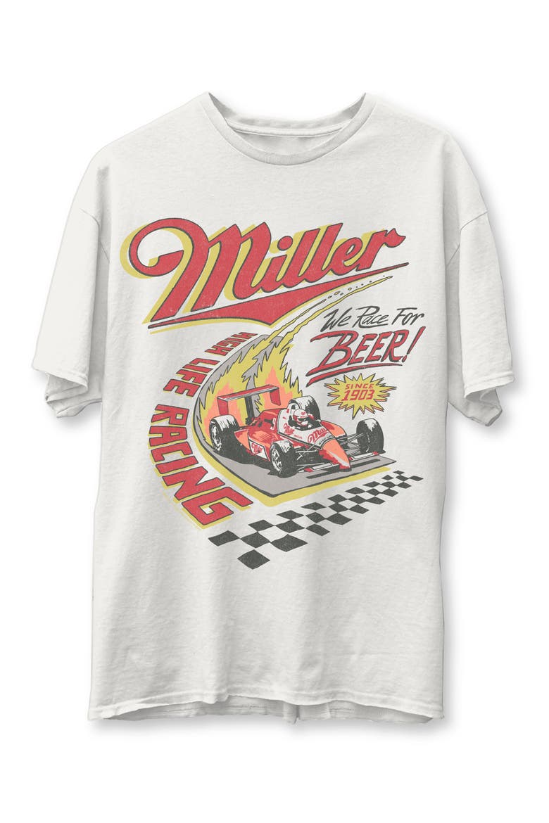 Miller Racing Graphic T-shirt, Main, color, WHITE