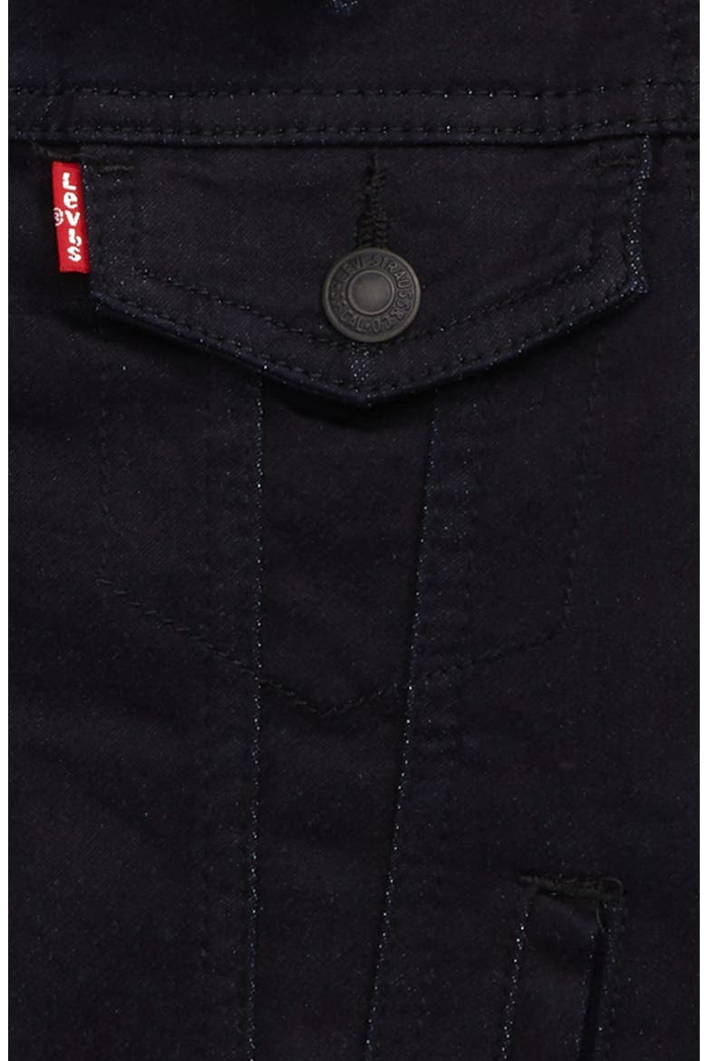 Levi's® Hooded Trucker Jacket, Alternate, color, BLACK RINSE