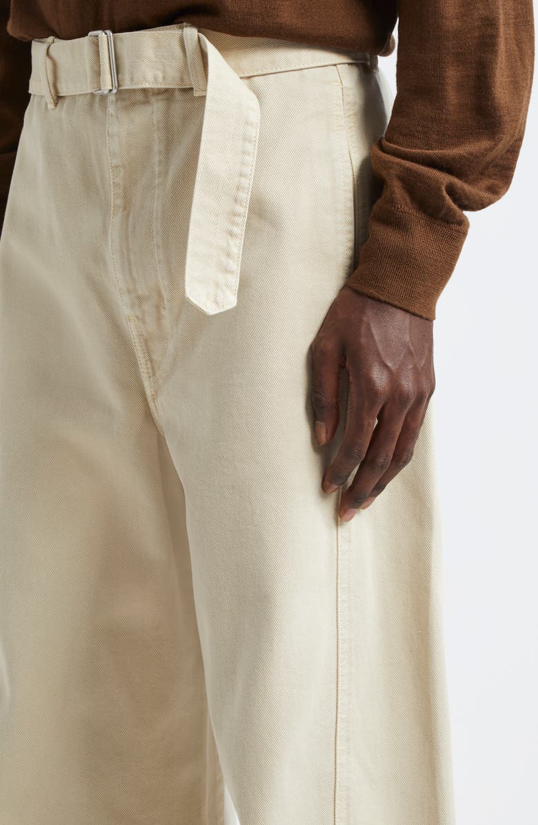 Lemaire Twisted Seam Belted Straight Leg Pants, Alternate, color, 