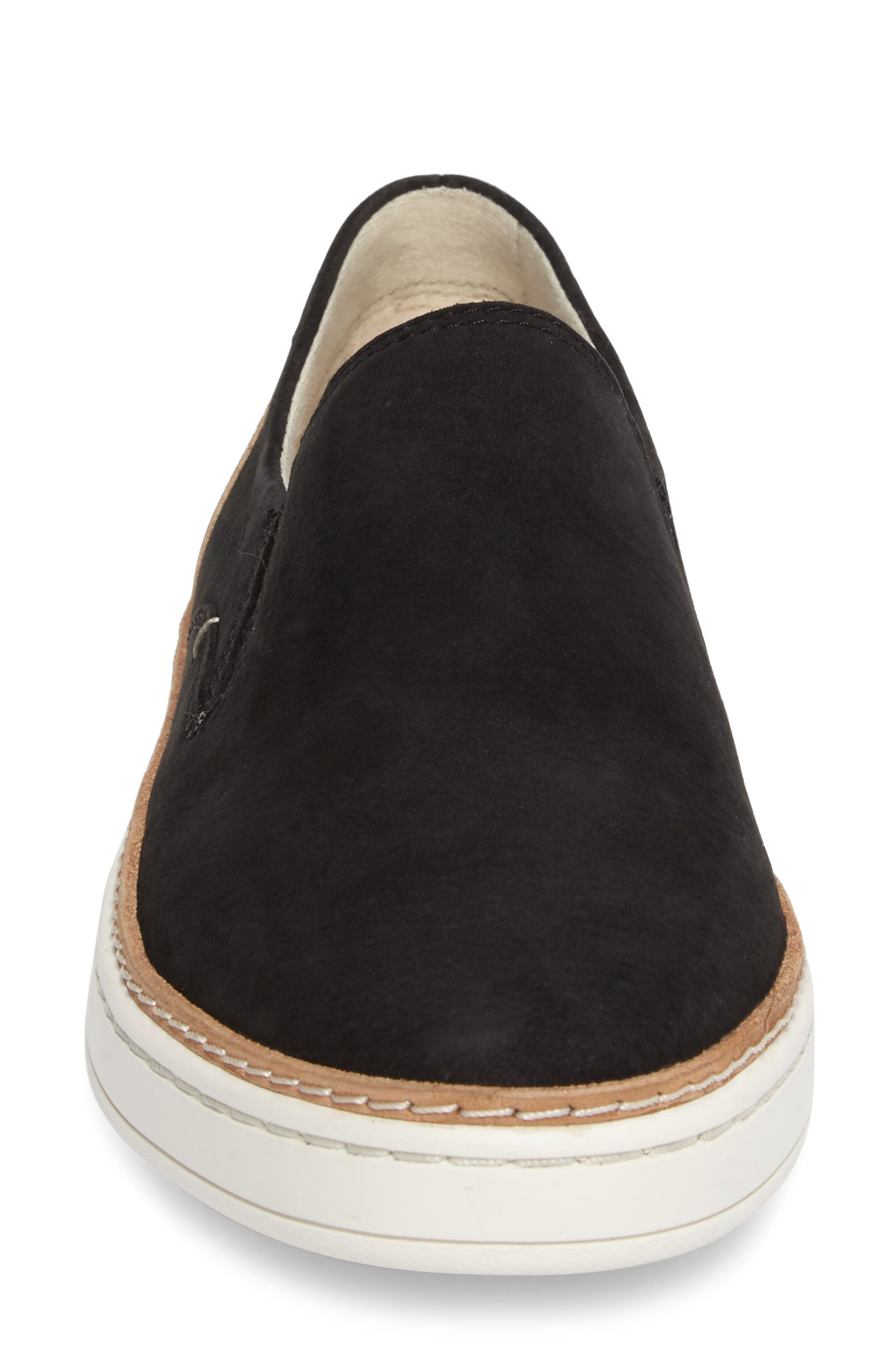 Adley Sneaker, Alternate, color, BLACK NUBUCK LEATHER