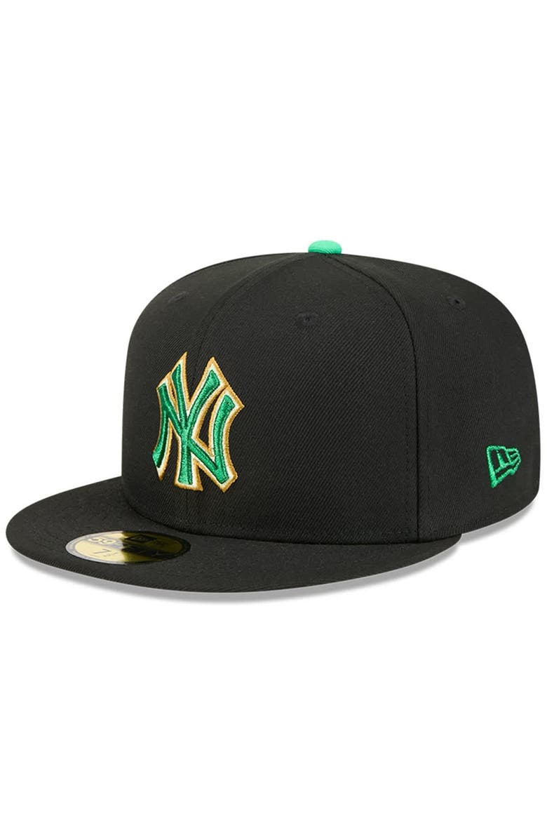 New Era Men's New Era  Black New York Yankees 2026 St. Patrick's Day 59FIFTY Fitted Hat, Alternate, color, Black