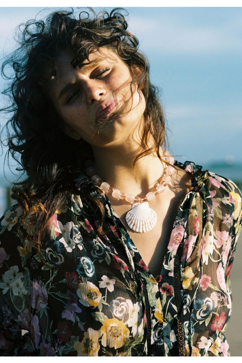 Blush Necklace, Alternate, color, Pink and White