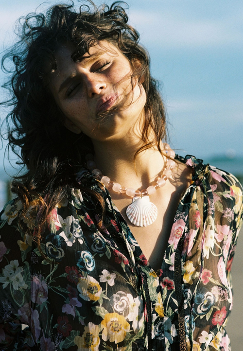 Sccollection Blush Necklace In Pink