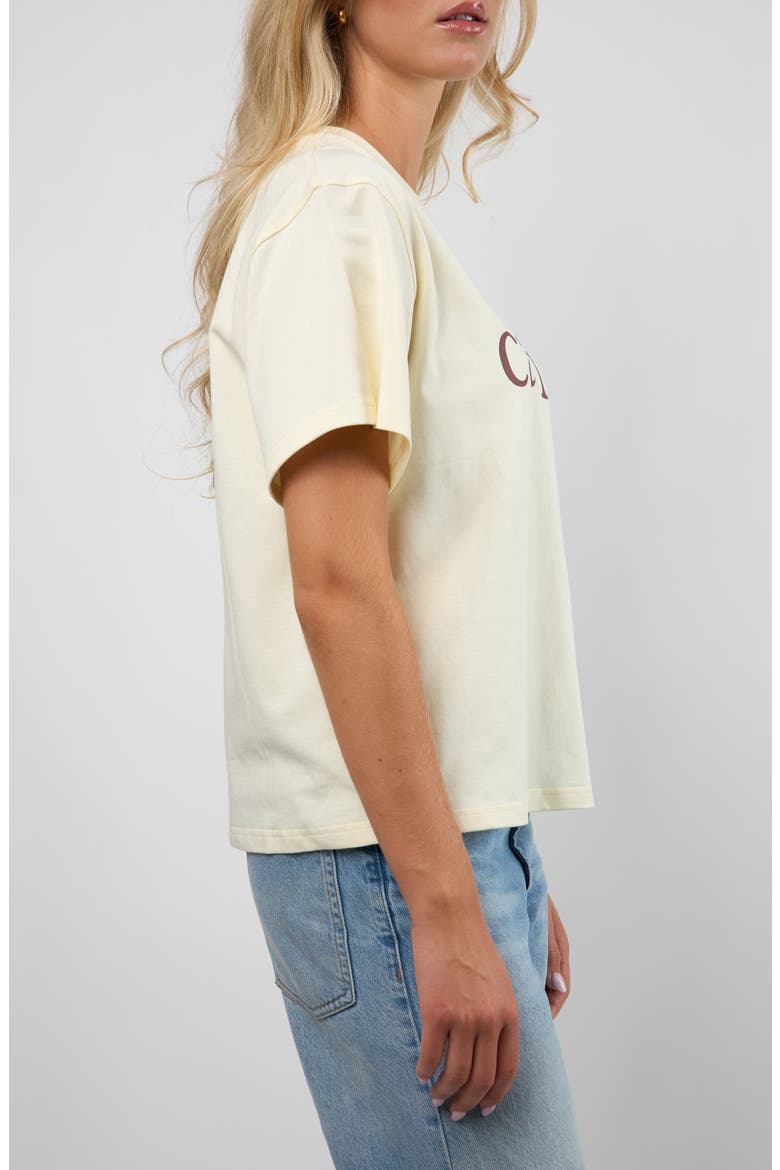 Caviar Boxy Cotton Graphic T-Shirt, Alternate, color, CREAM