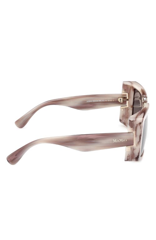 Max Mara 55mm Rectangular Sunglasses