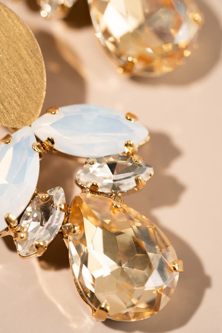 Swarovski Ornament Earrings in Golden Shadow, Alternate, color, Golden Shadow