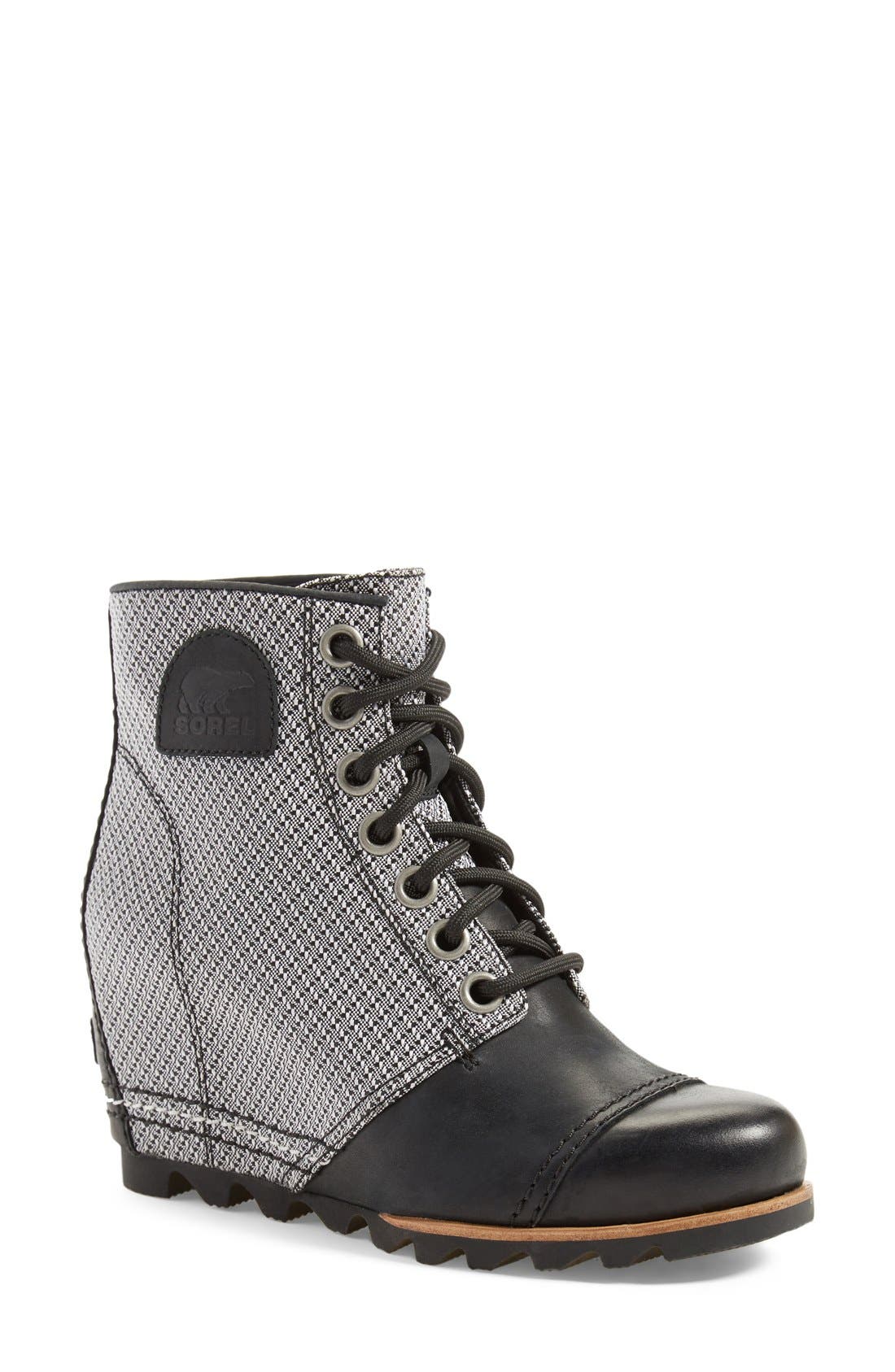 SOREL '1964 Premium Canvas' Waterproof Wedge Bootie, Main, color, 