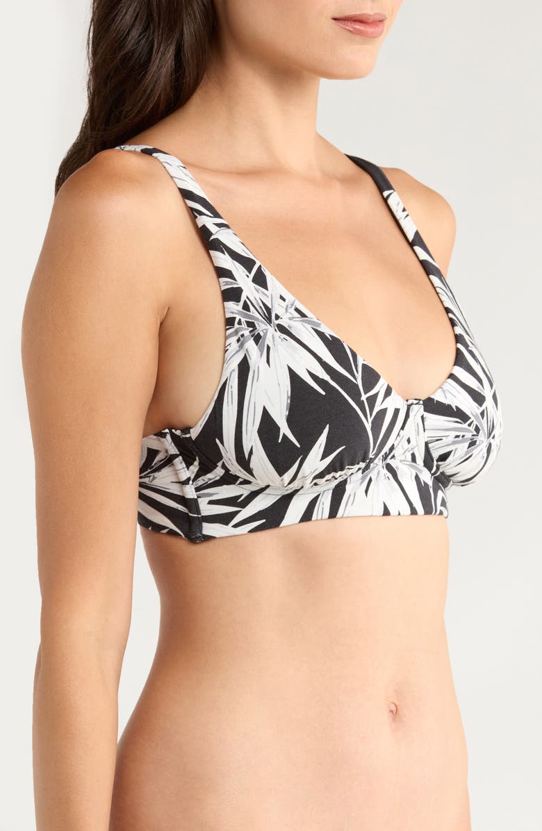 MeUndies FeelFree Longline Bralette, Alternate, color, Cool Tropics