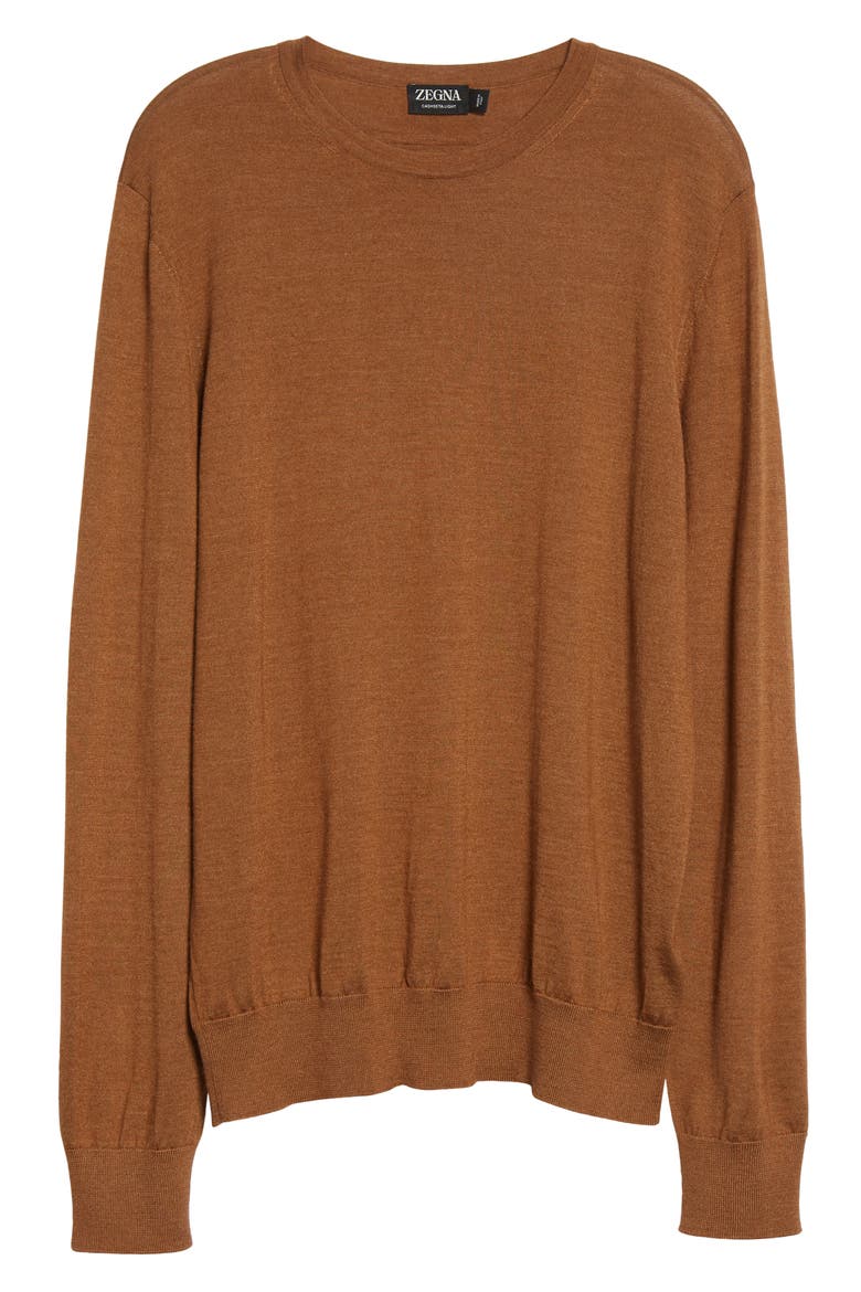 Men's Cashseta Cashmere & Silk Sweater, Alternate, color, VICUNA