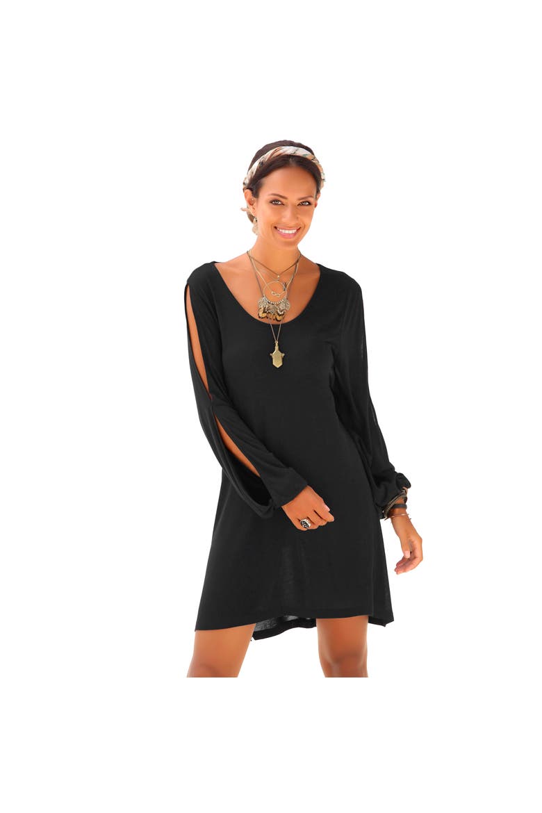 Cold Shoulder Dress, Main, color, Black