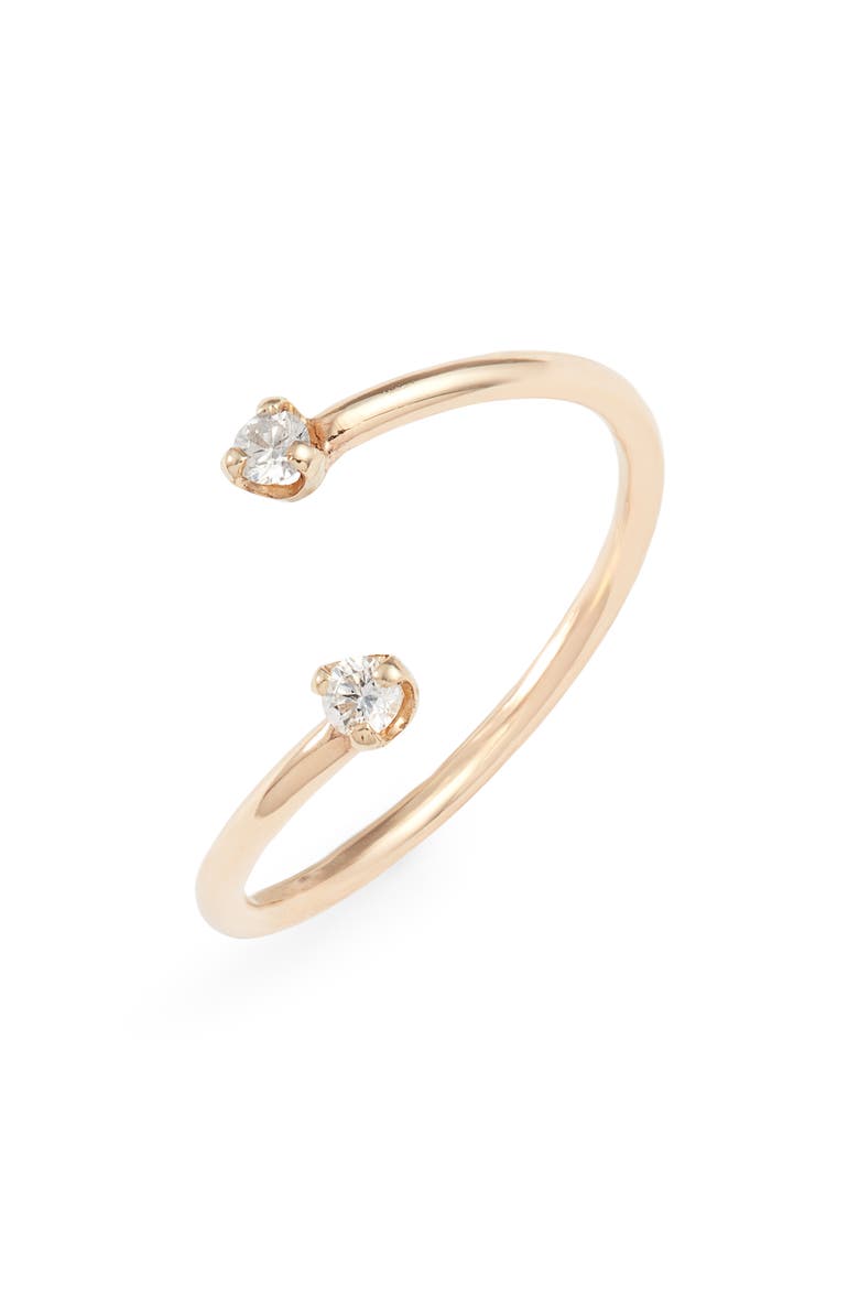 Bypass Diamond Ring, Main, color, YELLOW GOLD