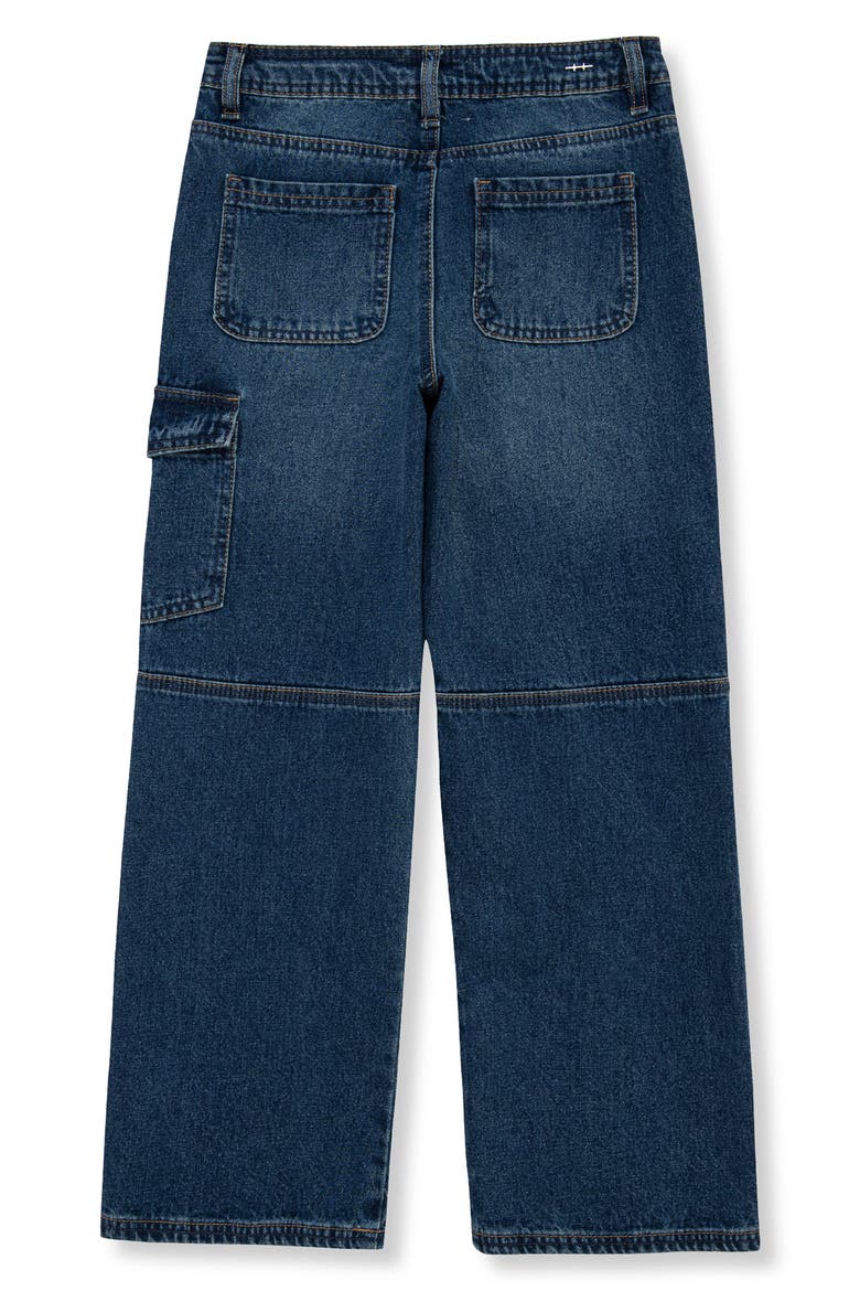 Kids' Paneled Wide Leg Jeans, Alternate, color, INDIGO